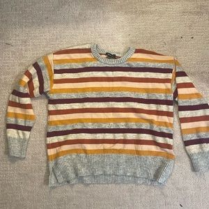 Multi colored striped sweater